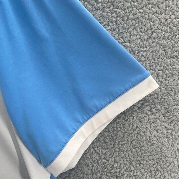 Nike Golf Shirt Men XXL 2XL Blue White Colorblock Standard Fit Dri-Fit Polo - Picture 3 of 10